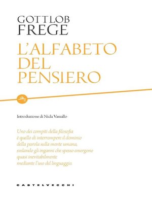cover image of L'alfabeto del pensiero